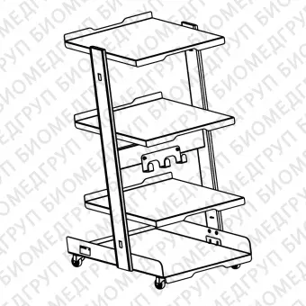СПП 1.0 М  столик передвижной инструментальный, 4 полки