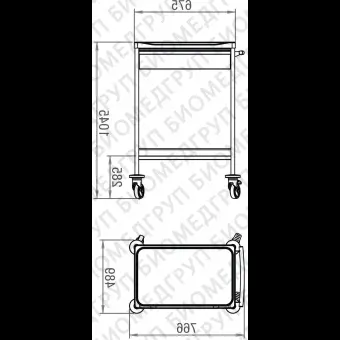 Тележка для перевязки 10.CR.1589.N