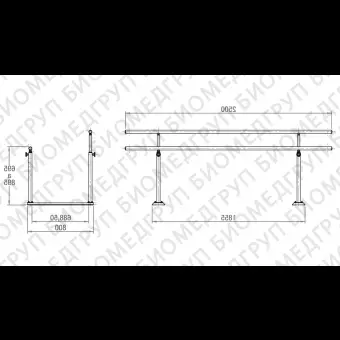 Параллельные брусья для реабилитации с регулируемой высотой 10.FI.5011