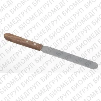 Шпатель с деревянной ручкой, длина 190 мм, лопатка 10018 мм, нержавеющая сталь, Bochem, 3491