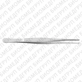 BD561R  пинцет хирургический, стандартный, зубчики 1х2, длина 200 мм