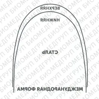 Дуги ортодонтические международная форма нижние INT NiTi TA L .018x/.025/.46x.64