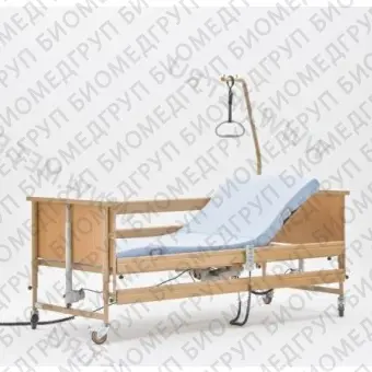 Медицинская кровать с регулировкой высоты, ламели деревянные Германия