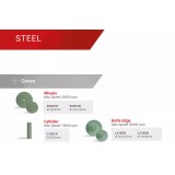 Полир STEEL Обработка NiCr-сплавов и сплавов драг/мет. 1шт. Reddish Stone (C12B1N 6 мм х 23 мм Зеленый Цилиндр)